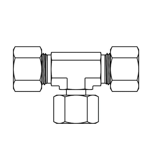 Hydraulic Fitting-Metric CompressionL12(18X1.5) SWIVEL BRANCH TEE